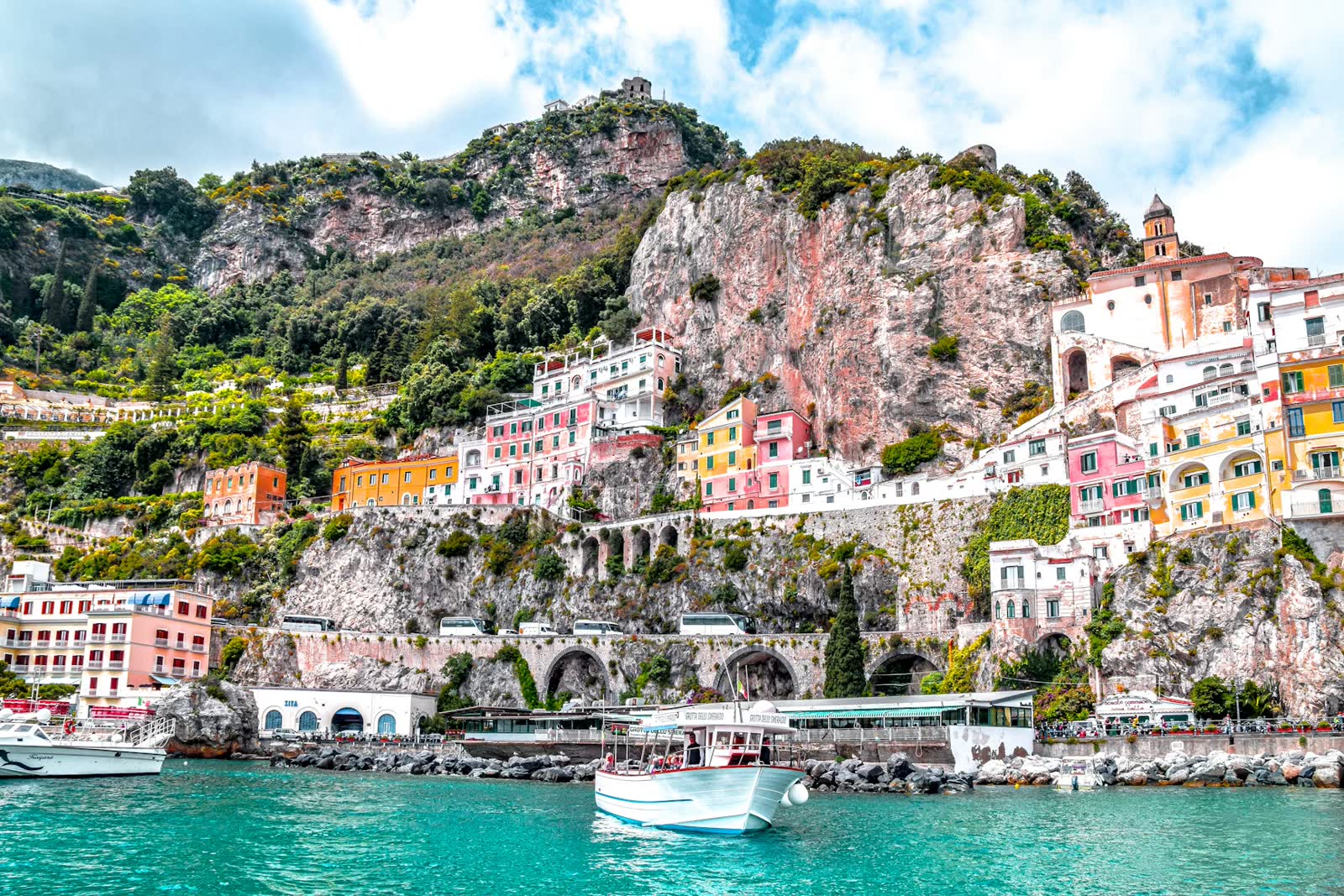 Costiera Amalfitana Positano dalla costa Salerno